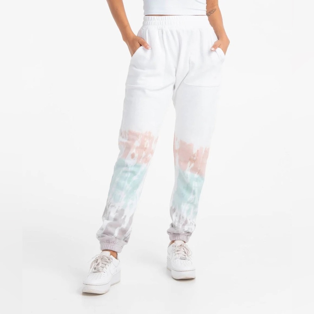 THE SOUTHERN SHIRT CO Tie Dye Sweatpant in Creamsicle — S